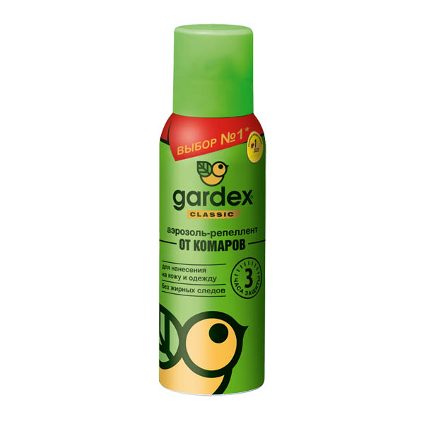 GARDEX CLASSIC Аэрозоль-репеллент от комаров 100мл