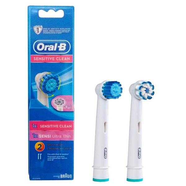 Змінні насадки для електричної щітки Oral-B Sensitive Clean, 2 штуки