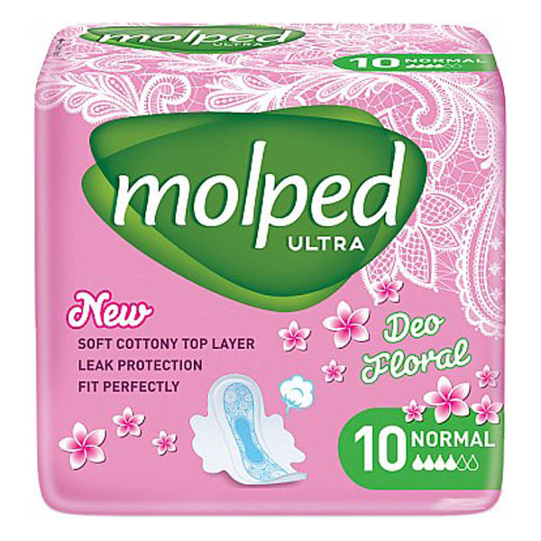 MOLPED Ultra Гігієнічні  прокладки normal 4 краплі 10 шт