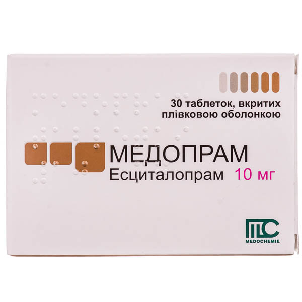 Медопрам таблетки, в/плів. обол. по 10 мг №30 (10х3)