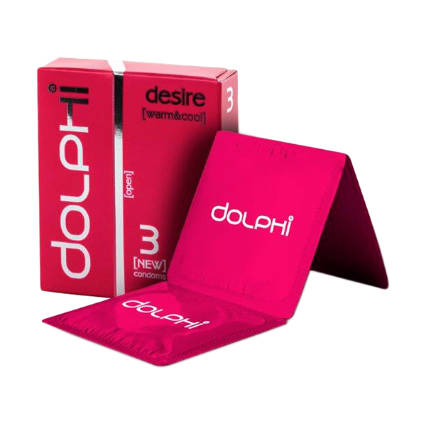 Презервативи Dolphi Lux Desire подвійна дія для нього і для неї, 3 штуки