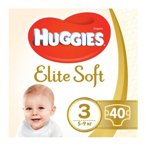 HUGGIES Elite Soft підгуз. jumbo 3 40x4