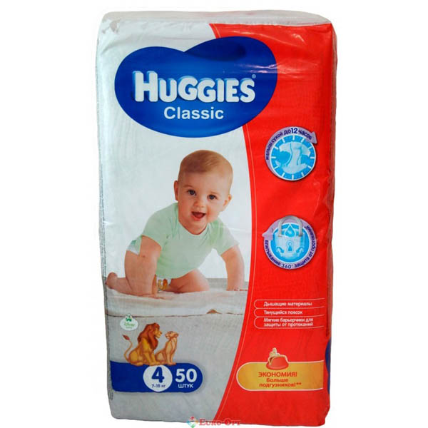 HUGGIES Classic 4 макси 7-18кг N50