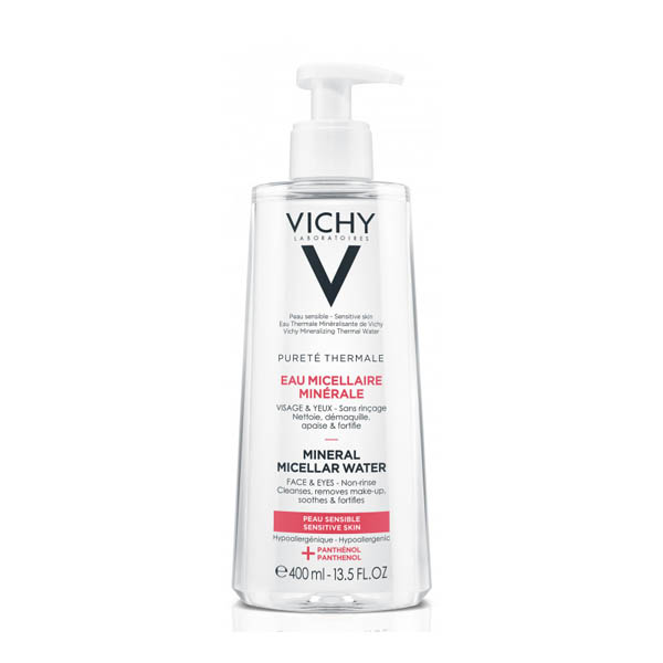 Міцелярна вода Vichy Purete Thermal, для чутливої шкіри обличчя і очей, 400 мл