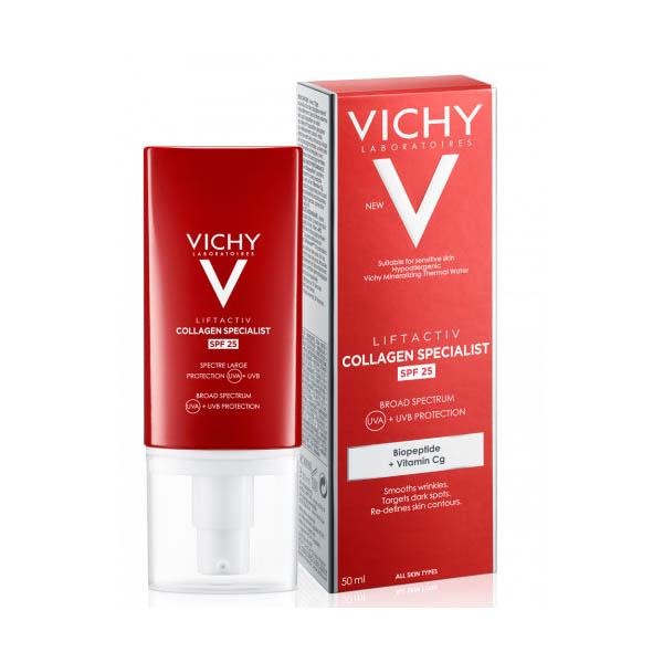 Крем-догляд Vichy Liftactiv Collagen Specialist, антивіковий, для корекції зморшок і контуру обличчя