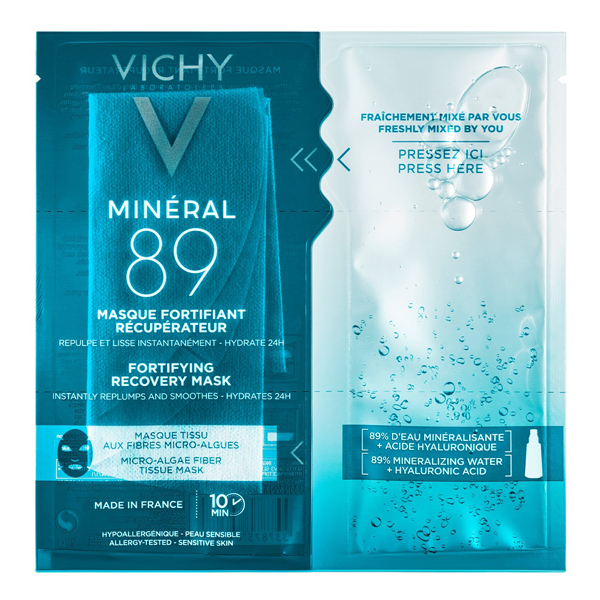 Маска тканинна Vichy Mineral 89, зміцнююча, відновлення шкіри обличчя, 29 мл