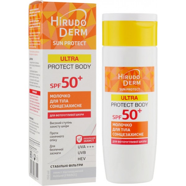 Молочко сонцезахисне Hirudo Derm Sun Protect Ultra Protect Body, для тіла, SPF 50+, 150 мл