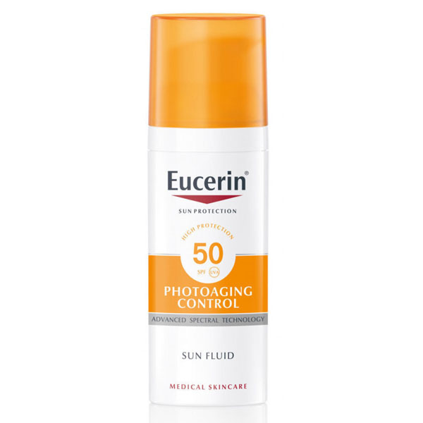 Флюїд сонцезахисний Eucerin Sun антивіковий для обличчя, SPF 50, 50 мл