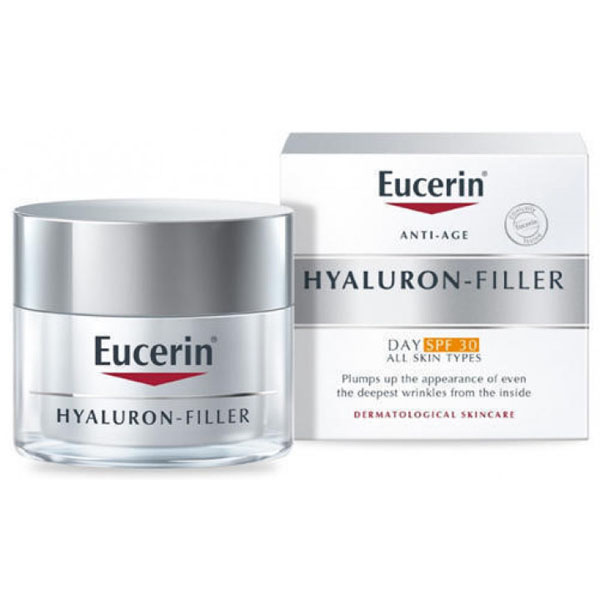 Крем денний Eucerin Hyaluron-Filler проти зморшок для всіх типів шкіри, SPF 30, 50 мл