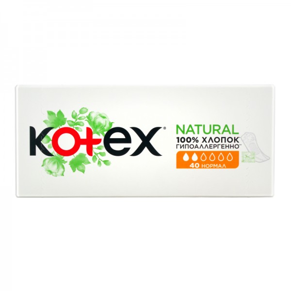 KOTEX щоденні прокладки normal ORG LINERS 40Х16